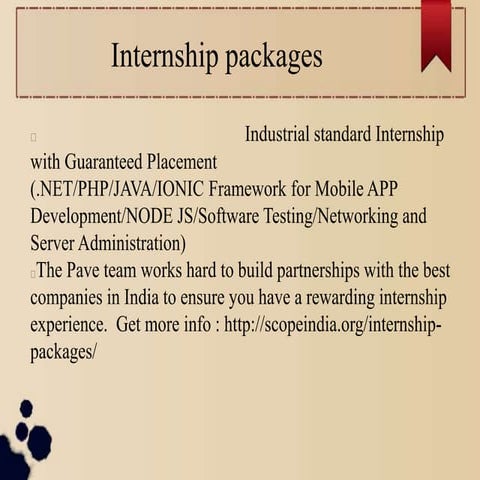 Internship packages