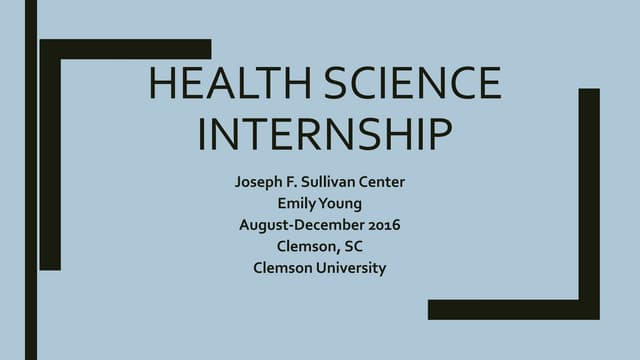 Internship Powerpoint Portfolio