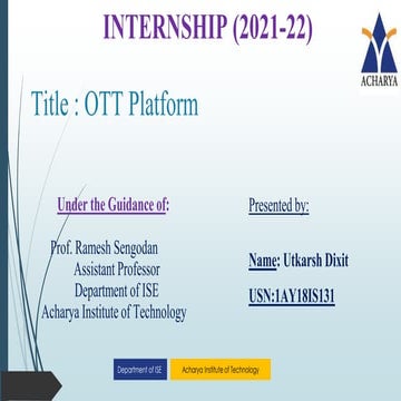 internship ppt.pptx | Web Development | Internet