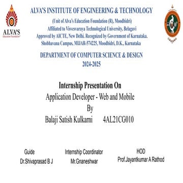 Application Developer - Web and Mobiless