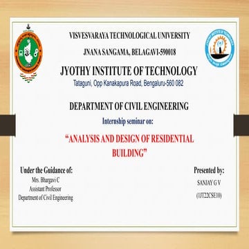 Analysis and design of residential building