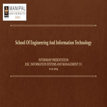 Internship Presentation - Software Testing and Content Creator