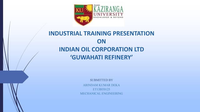 Internship presentation (iocl)