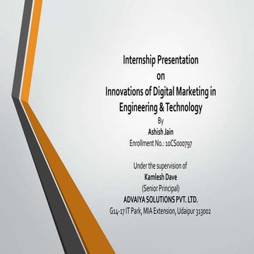 Innovations of Digital Marketing in Engineering & Technology