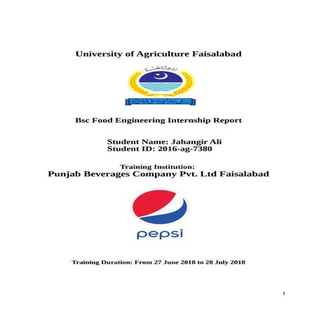Pepsico QUALITY CONTROL TRAINING | PPTX