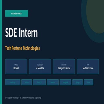 Comprehensive Internship Report: Full-Stack Web Development Projects ...