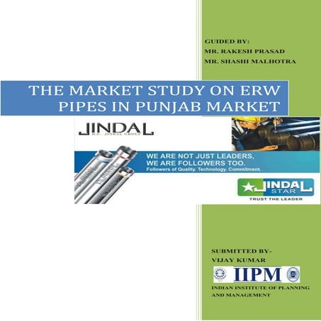Internship report   jindal pipes ltd.