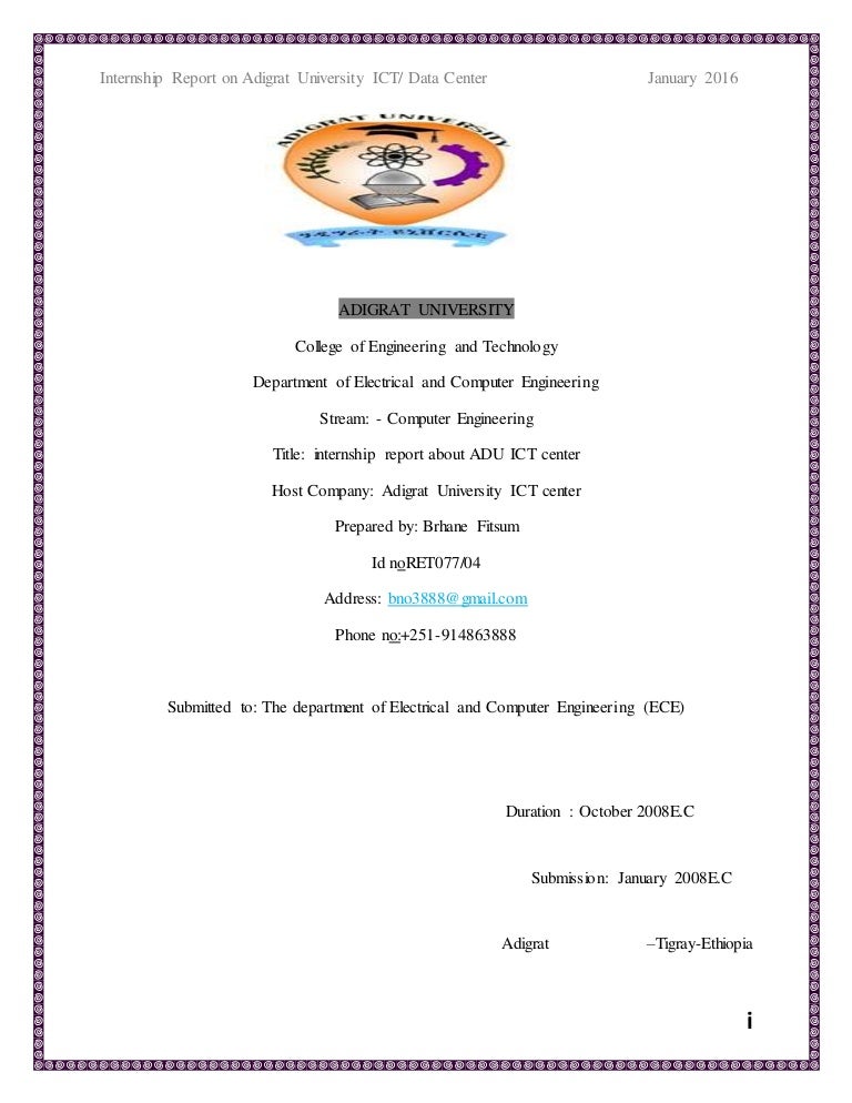 Internship Report 1