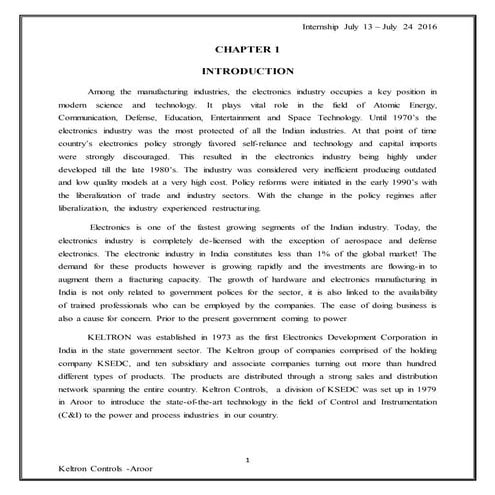 Internship report main