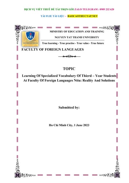 Internship Report Nguyen Tat Thanh University Pdf Internship Report Nguyen Tat Thanh University Pdf