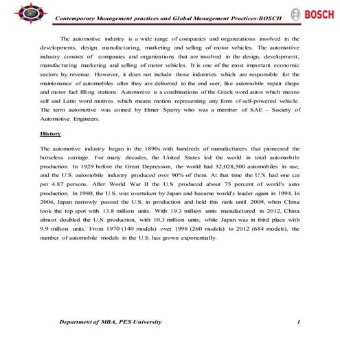 Internship report on "Contemporary Management Practices and Global Management...