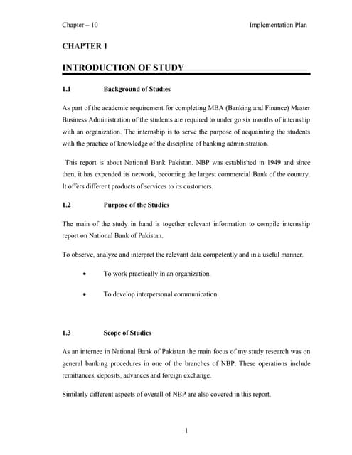 Internship report on nbp 3(1)