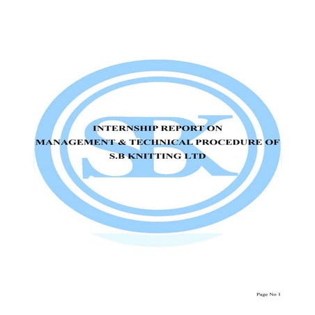 Internship report on sb knitting ltd