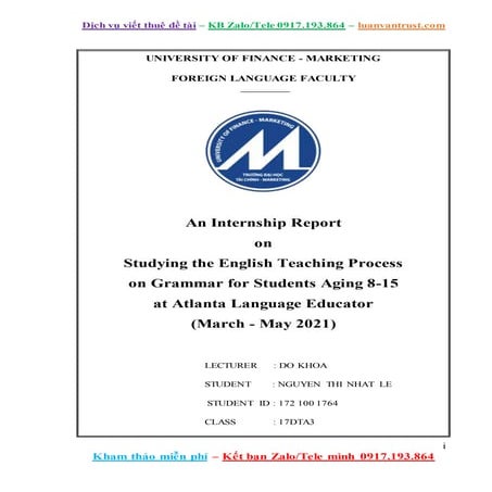 Internship Report on Studying the English Teaching Process.docx