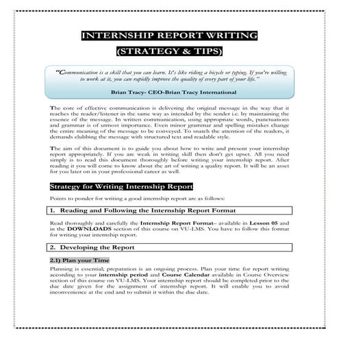 Writing An Effective Summary