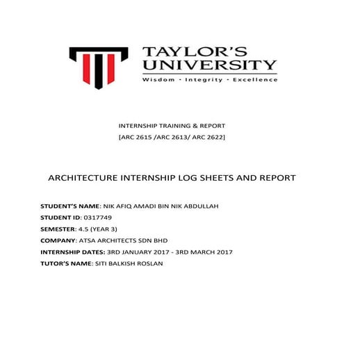 Internship training report