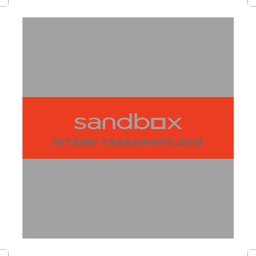 Intern takeaways 2018