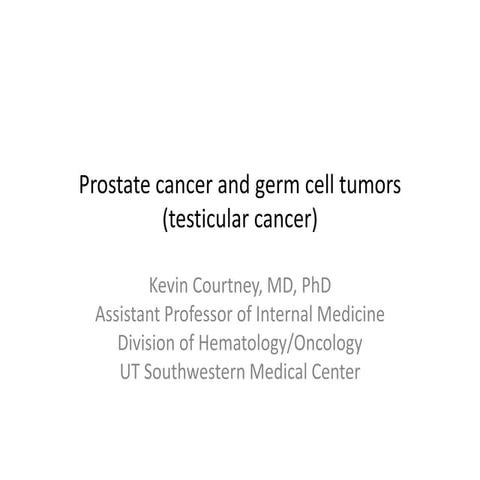 Intern talk prostate and testis cancer 2015