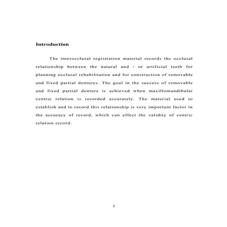 Inter occlusal records