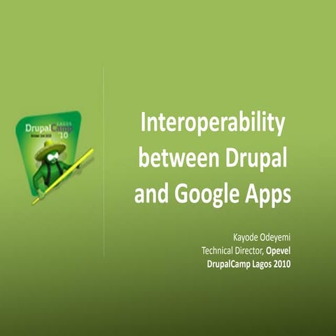 Interoperability betweendrupalandgoogleapps