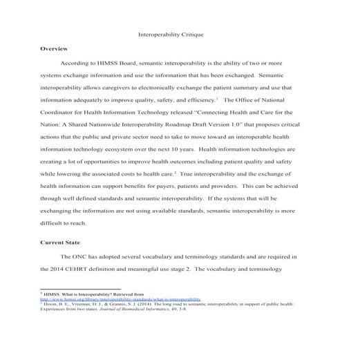 Interoperability critique