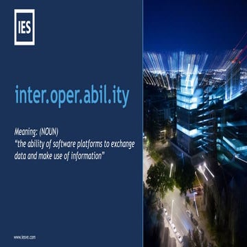 IES Interoperability Update