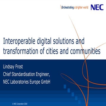 Interoperable digital solutions and transformation of cities and communities