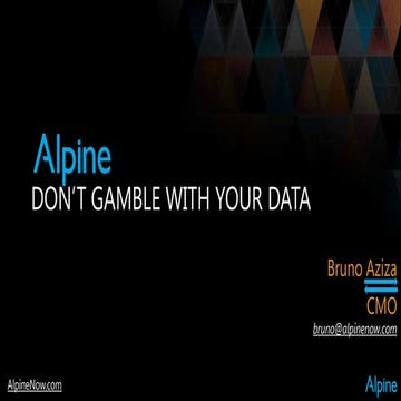 Don't Gamble With Your Data