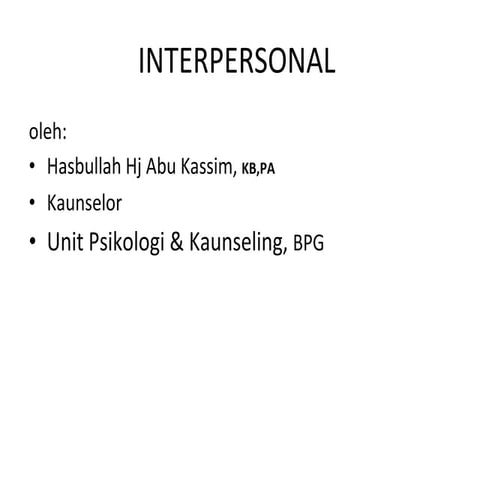 Interpersonal
