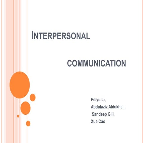 Interpersonal Communication