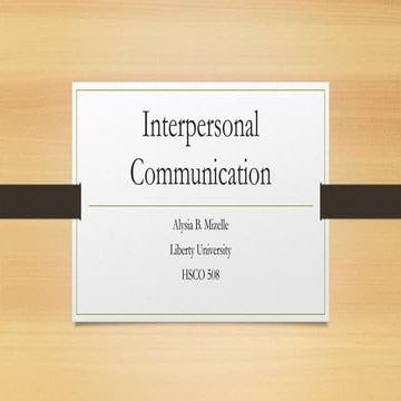 Interpersonal2 | PPT