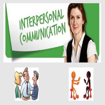 Interpersonal and organizational communication