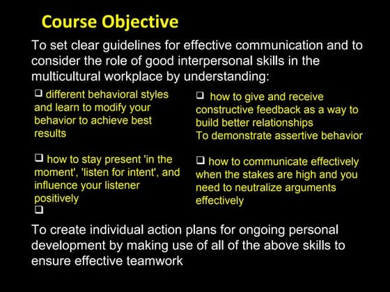 Effective Communication In The Workplace Powerpoint Communication