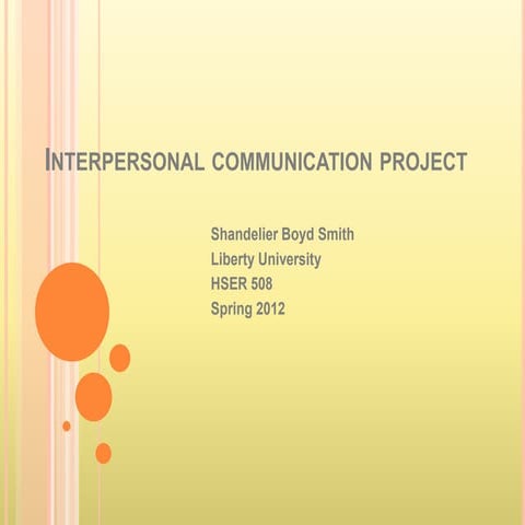Interpersonal communication
