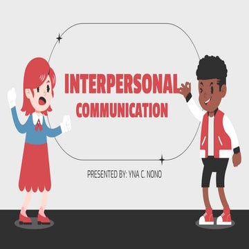 INTERPERSONAL COMMUNICATION POWERPOINT PRESENTATION | PPTX