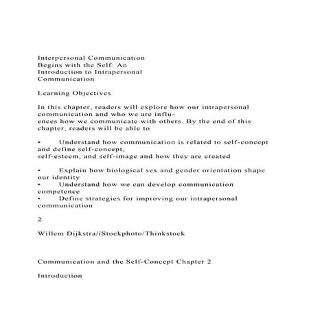 Interpersonal Communication Begins with the Self An  Intr.docx