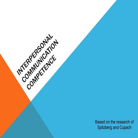 Interpersonal communication competence