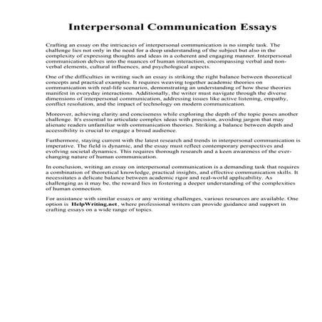 Interpersonal Communication Essays.pdf