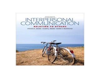 interpersonal communication: relating to others (6th edition) pdf download