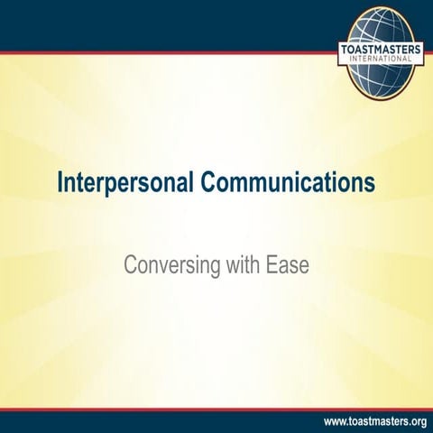 Interpersonal Communications Project 1
