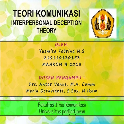 Interpersonal Deception Theory