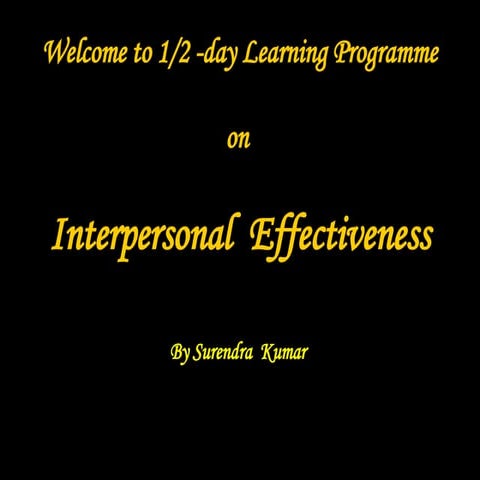 Interpersonal Effectiveness-SDP Module.ppt
