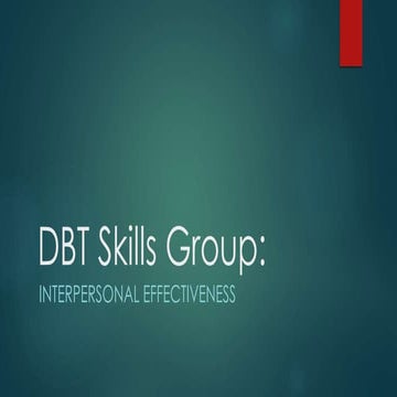 Interpersonal effectiveness r