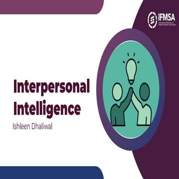 Interpersonal Intelligence Presentation Ppt Pdf