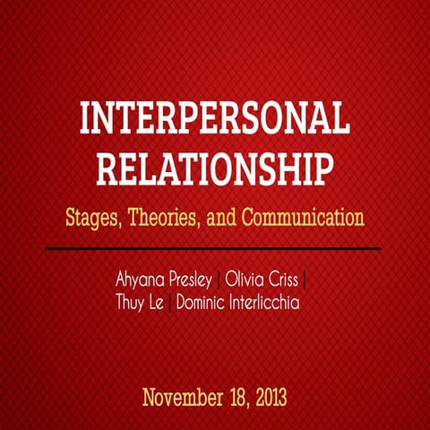 Interpersonal Relationship 