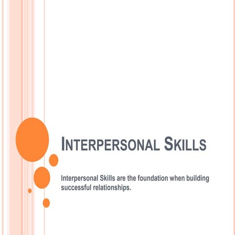 Interpersonal skills