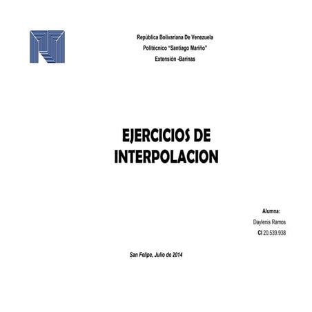 Interpolación daylenis ramos