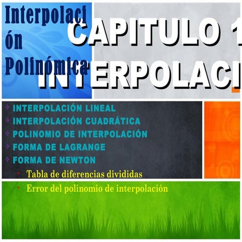 Interpolacion POLINOMICA DE NEWTON