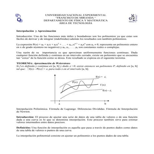 Interpolacion lagrange