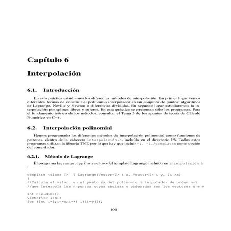 Interpolaion c++